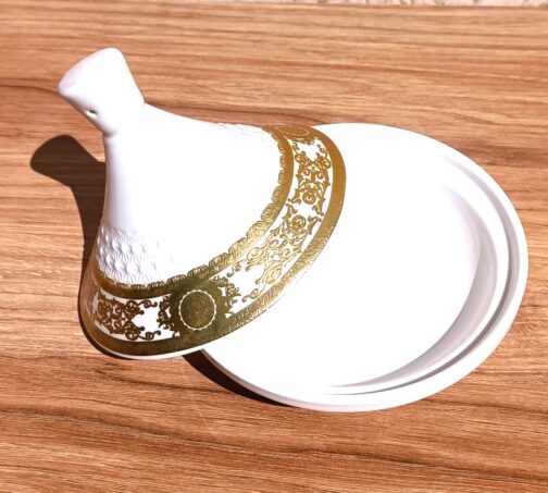tagine en ceramique blanch